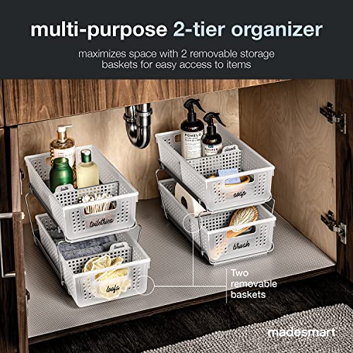 Two Tier Organizer with Dividers (Frost)