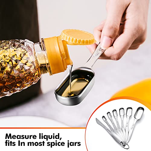 Heavy Duty Measuring Spoons Set Stainless Steel (Silver)