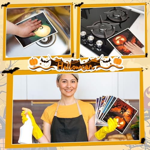 8 Pack Halloween Swedish Dishcloths Reusable (8 Pack-halloween Days)