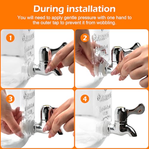 1 Gallon Beverage Dispenser with stand (Silver-Plastic Faucet)