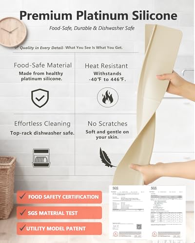 Kitchen Sink Splash Guard 30" 18" 23" Self (Cream / 30" x 3.5")