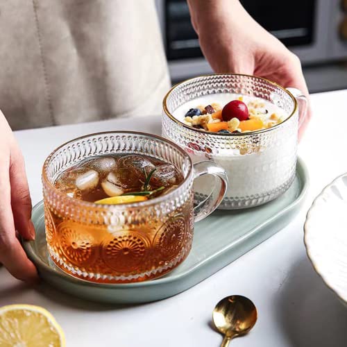 Vintage Coffee Mugs Set of 2 (Translucent)