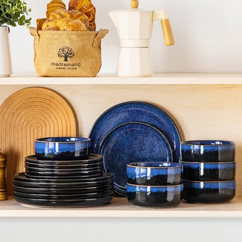 Starry 18 Pieces Dinnerware Sets for 6 (Blue / 18 Pcs (Service for 6))