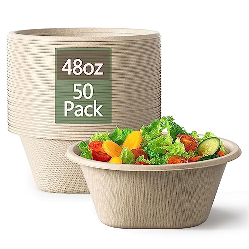 48 Oz Disposable Bowls (Natural / 48 Oz)