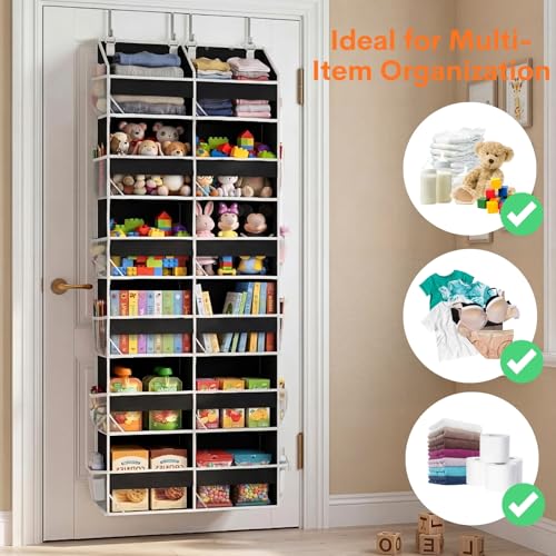 Over The Door Organizer 6 Tiers (Black / 6 Tiers)