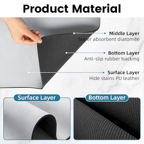24x16 Inch Coffee Mat (Light Gray / 24" x 16")