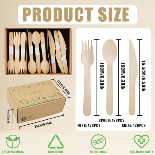 Wooden Utensils Set (360pcs)