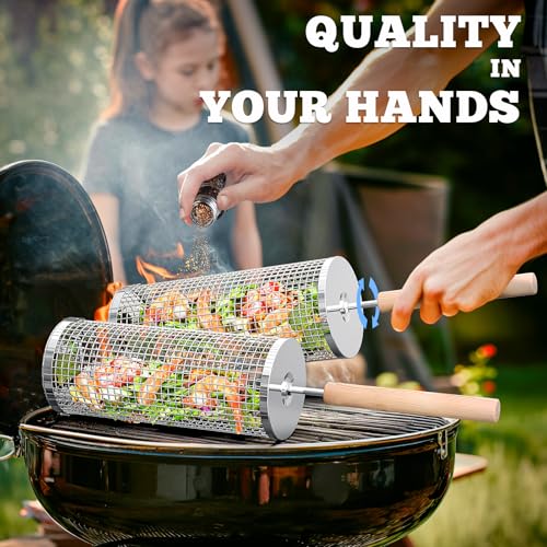 Rolling Grill Basket