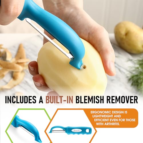 Swivel Vegetable Peeler for Kitchen w (Teal)