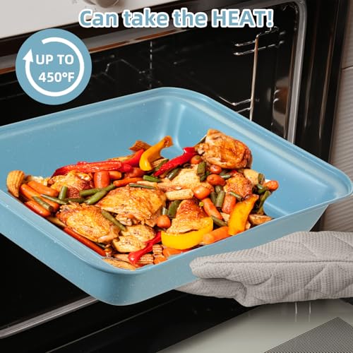 11 Piece Nonstick Baking Pans Set (Slight Blue)