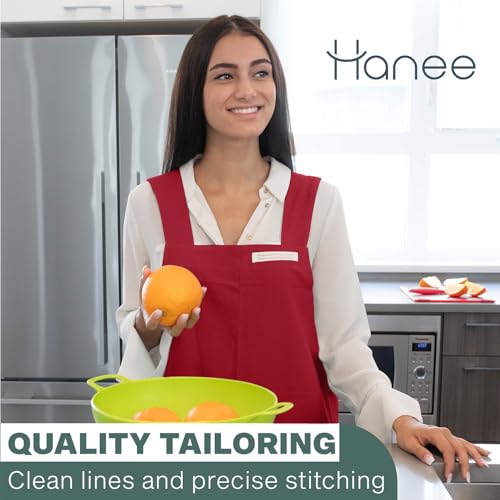 Cotton Aprons for Women and Men (Red)