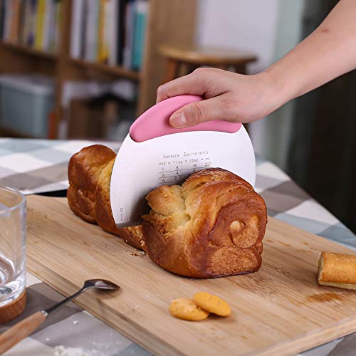 1 pcs Dough Pastry Scraper Chopper (Medium / Pink)