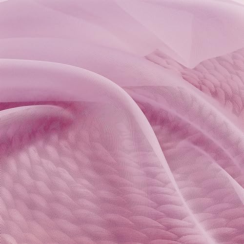 Light Pink Sheer Curtains 72 Inches Long 2 Panels (Light Pink / 42"W x 72"L (Pack of 2))