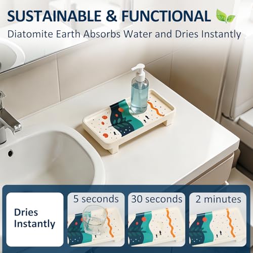 Water Absorbing Diatomite Sink Tray 10”x4.5” Quick