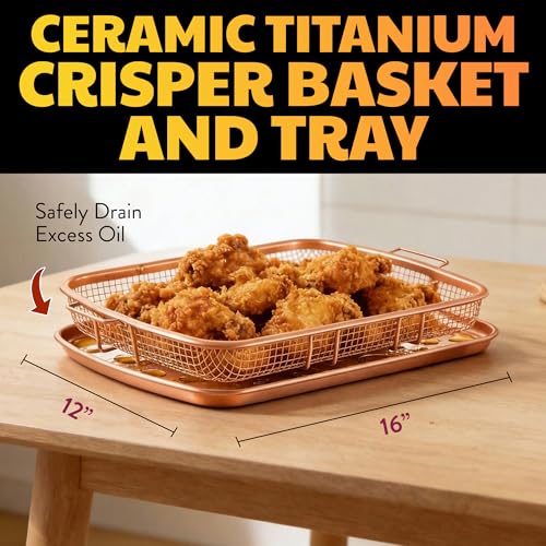 Air Fryer Basket for Oven (16.5” x 12.5”)