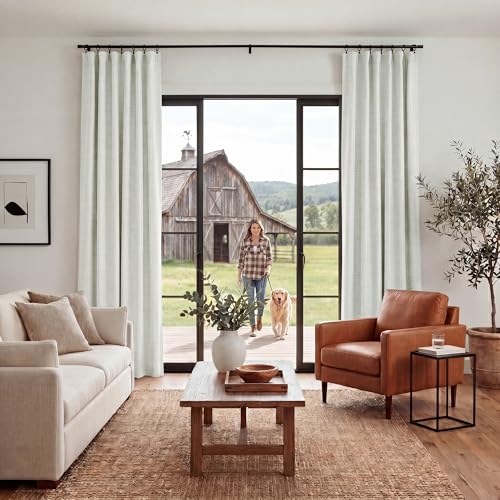 Ivory White 100% Blackout Curtains for Bedroom (Ivory White / 52"W x 108"L (Pack of 2))