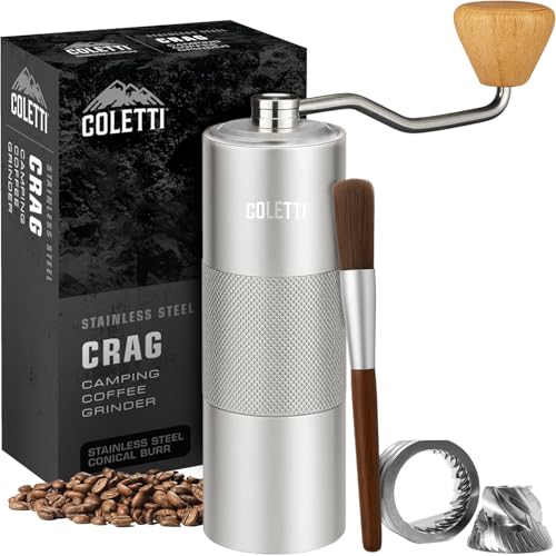 Crag Manual Coffee Grinder (Silver)