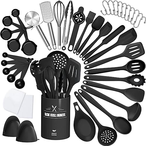 43 Pcs AIKKIL Kitchen Utensils Set (Black)