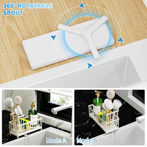 Sponge Holder for Kitchen Sink (Cream - 9.25″)
