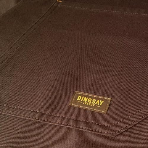 Mens Womens Kitchen Apron with Pockets & Towel Loop (Brown)