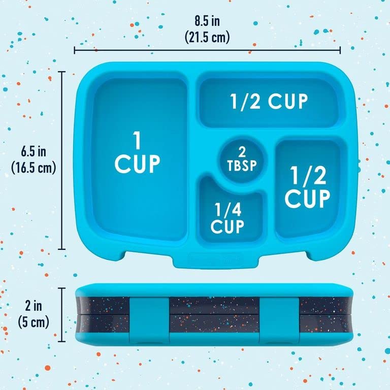 Kids 5 Compartment Lunch Box (Confetti Edition - Abyss Blue)