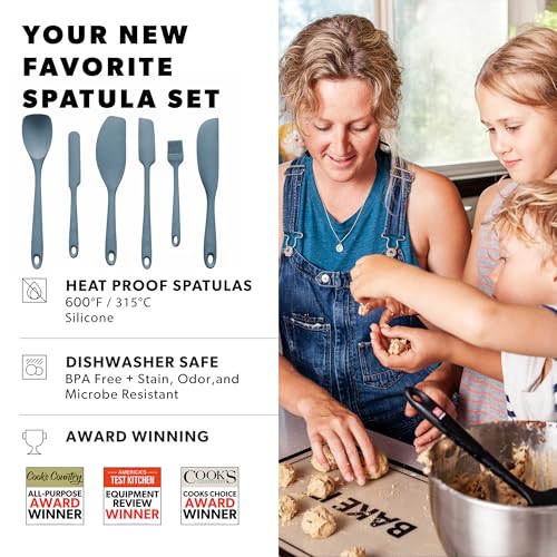 DI ORO Silicone Spatula Set (Blue Grey)