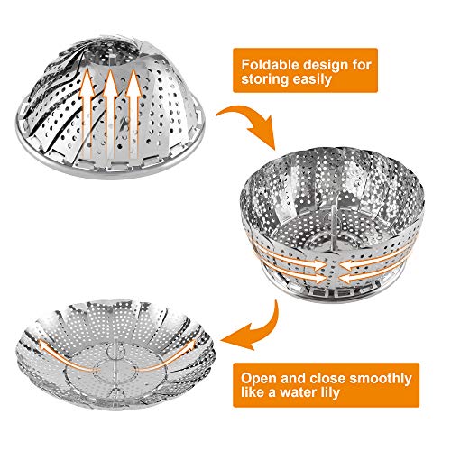 Steamer Basket (Small (5.5" to 9.3"))