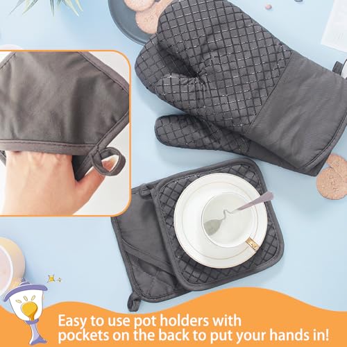 4 Pcs Oven Mitts and Pot Holders