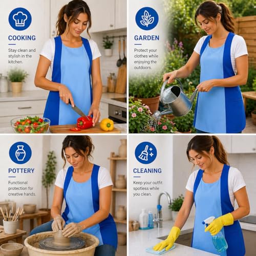 Blue Cross Back Apron (Bib Type Blue 13/15)