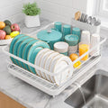 Dish Drying Rack (White / 15.6"D x 12"W x 5"H)