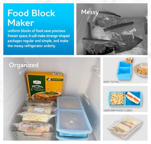 Silicone Freezer Trays with Lid (Yellow-2 cup)
