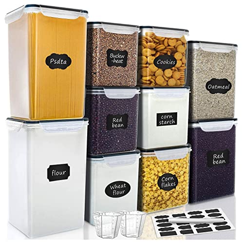 Large Tall Airtight Food Storage Containers (Black)