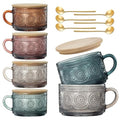Colored Vintage Coffee Mug Set (Set of 6 / Vintage)