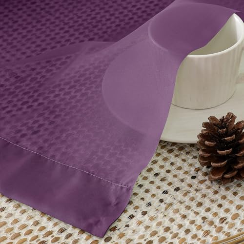 Plum Sheer Curtains 84 Inches Long 2 Panels (Plum / 42"W x 84"L (Pack of 2))