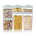 Airtight Food Storage Container Sets with Lids 6Pcs Pop Containers for Kitchen Pantry Organization BPA (6 Pcs Set)