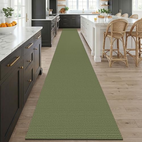 Braided 2.5'x20' Runners Rugs for Hallway (Olive Green/Earthy Green / 2'8" x 20' (Runner))