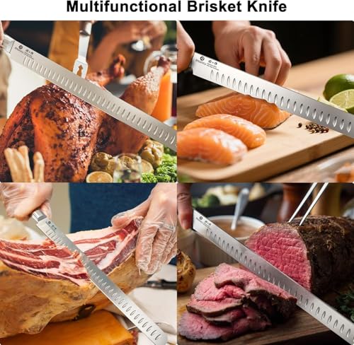 Brisket Knife 12 Inch (Black Brown Handle)