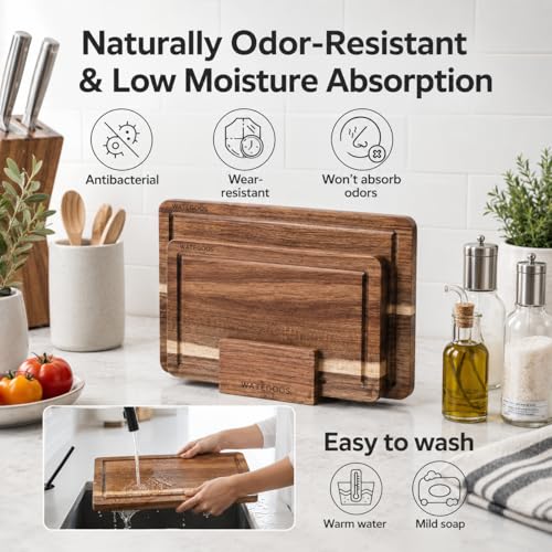 Acacia Wood Cutting Boards for Kitchen