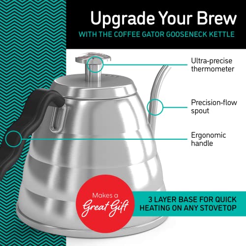 Gooseneck Kettle with Thermometer (40 fl oz)
