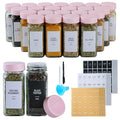 48 Glass Spice Jars with Labels