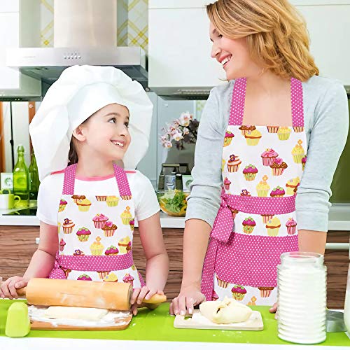 2 Pack 100% Cotton Parent and Child Aprons