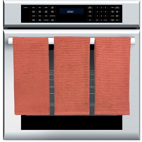 Peach Coral Salmon Kitchen Dish Towels (Ribbed Peach)