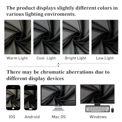 36 Inch Black Curtains Sheer Tiers for Kitchen Set of 2 Pieces (Black / 40"W x 36"L (Pack of 2))