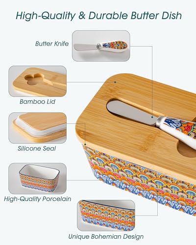 6.5" Butter Dish with Lid (Regal Bloom)