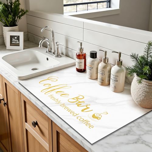 Dish Drying Mat (White / 17" X 32")