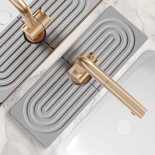 Faucet Mat for Kitchen Sink (Gray / 15" x 5.3")