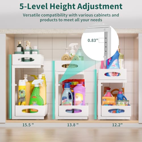 Under Sink Organizer (Standard Version / White - Double Pack)
