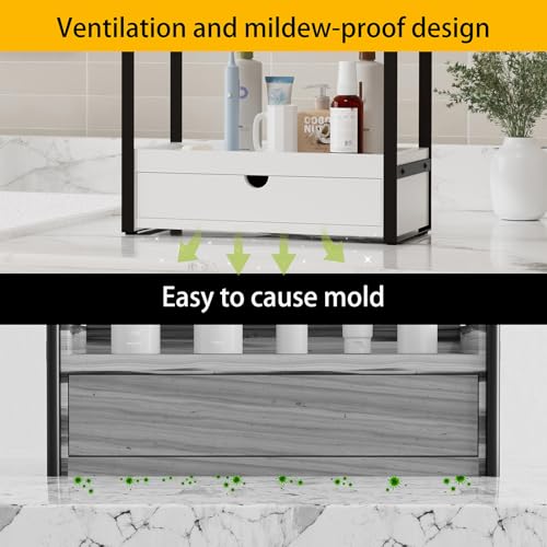 2 Tier Bathroom Organizer (White - New)