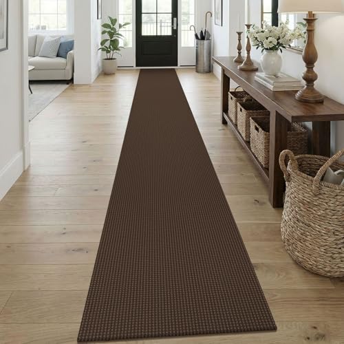 Braided 2x18 Runners Rugs for Hallway (Brown/Dark Brown / 2' x 18' (Runner))