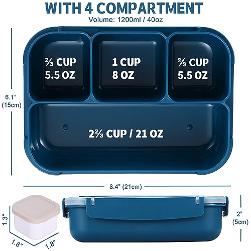 Bento Box Adult Lunch Box (Navy / 1200ML)